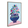 Sylvie Mid Century Modern Whimsical Floral Framed Canvas by Rachel Lee of My Dream Wall