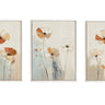 Sylvie Neutral Blue Elegant Country Wildflowers Framed Canvas Art Set by The Creative Bunch Studio