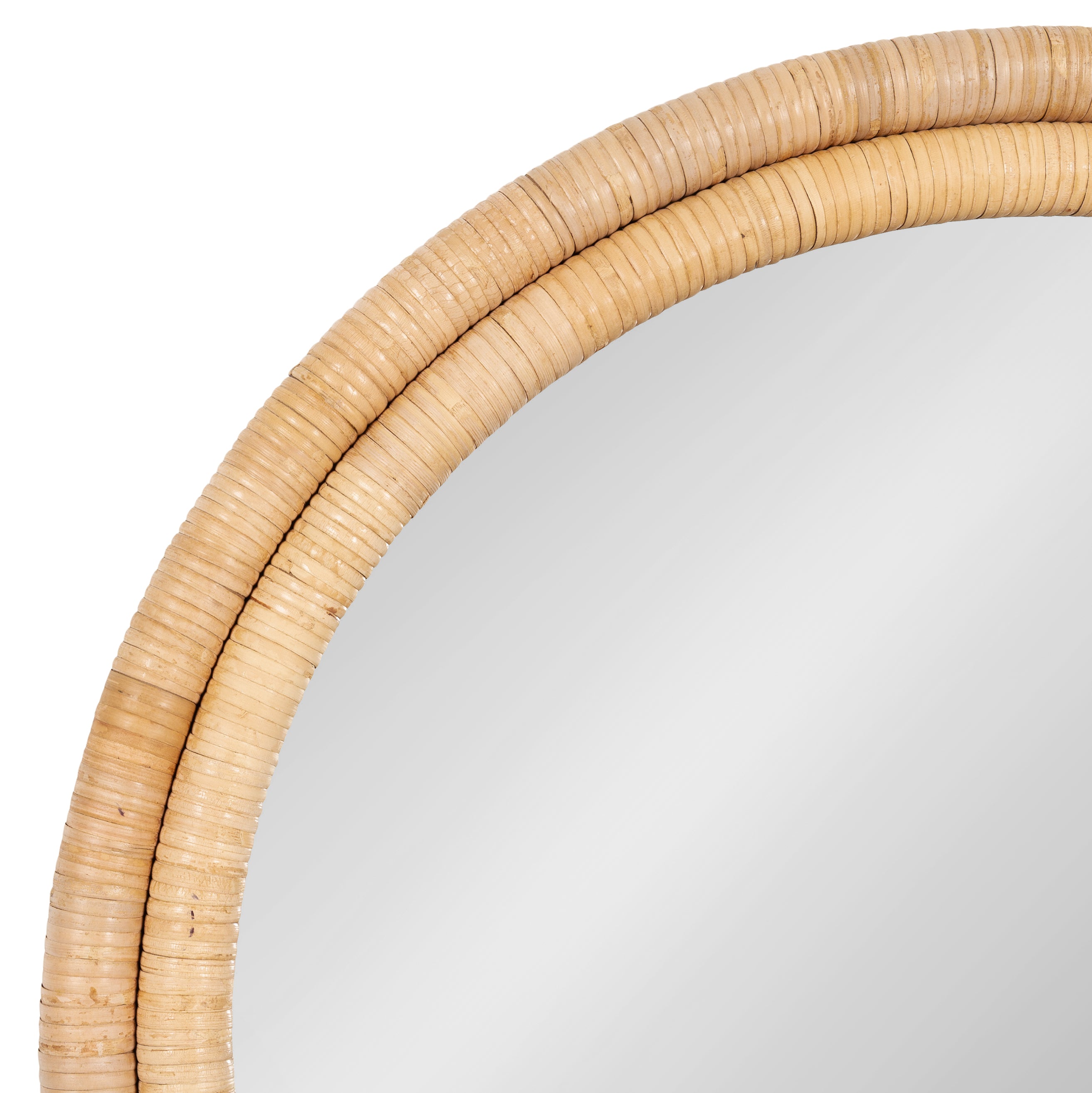 Round Mirror 26" diameter Natural 3