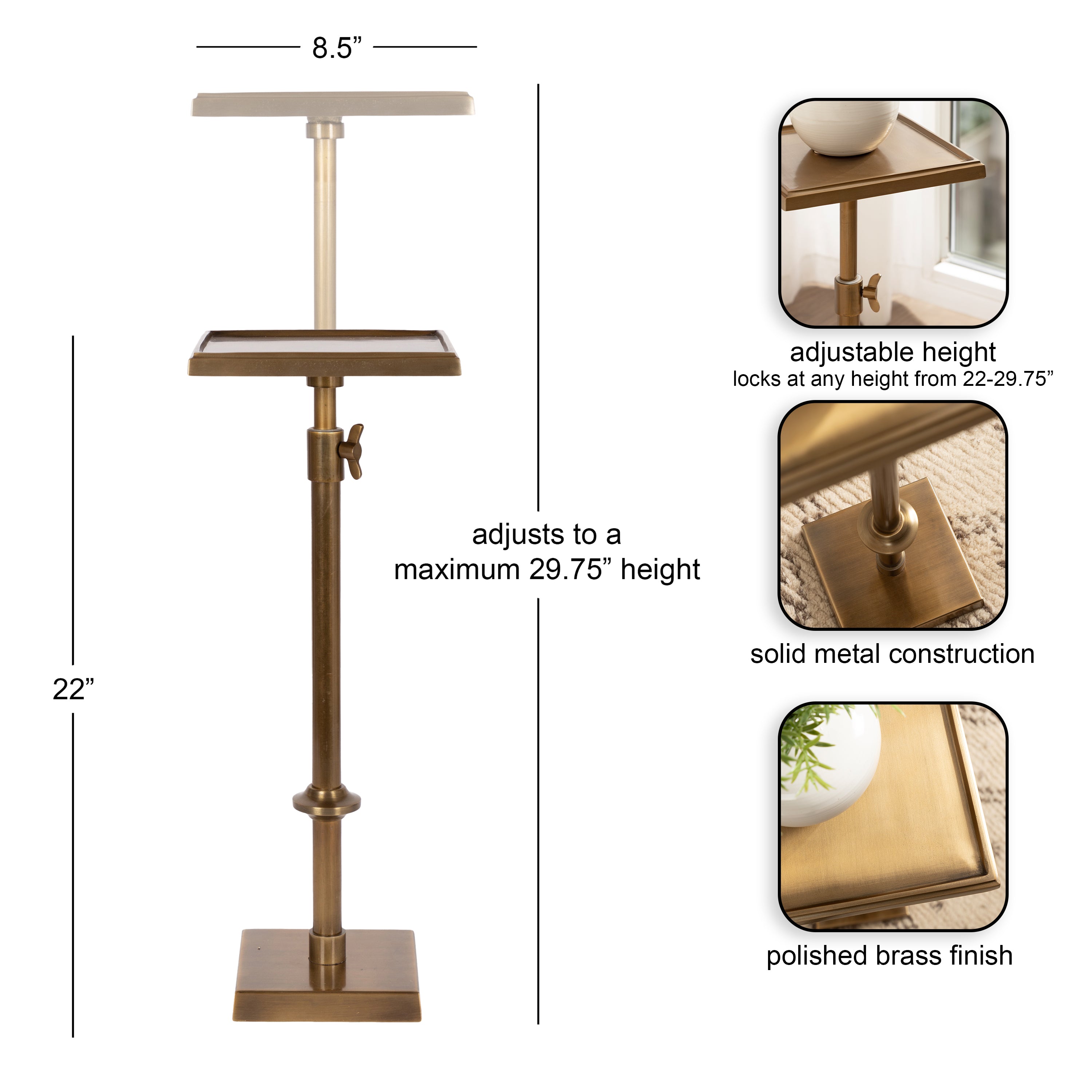 Drink Table 9x9x30 Gold 2