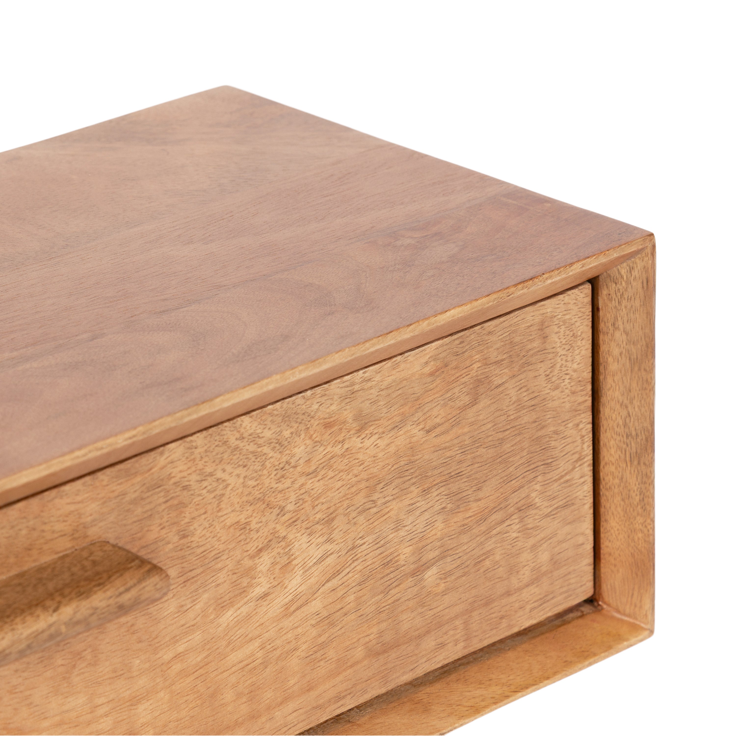 Floating Console Table Natural Biscuit 30x9x6 3