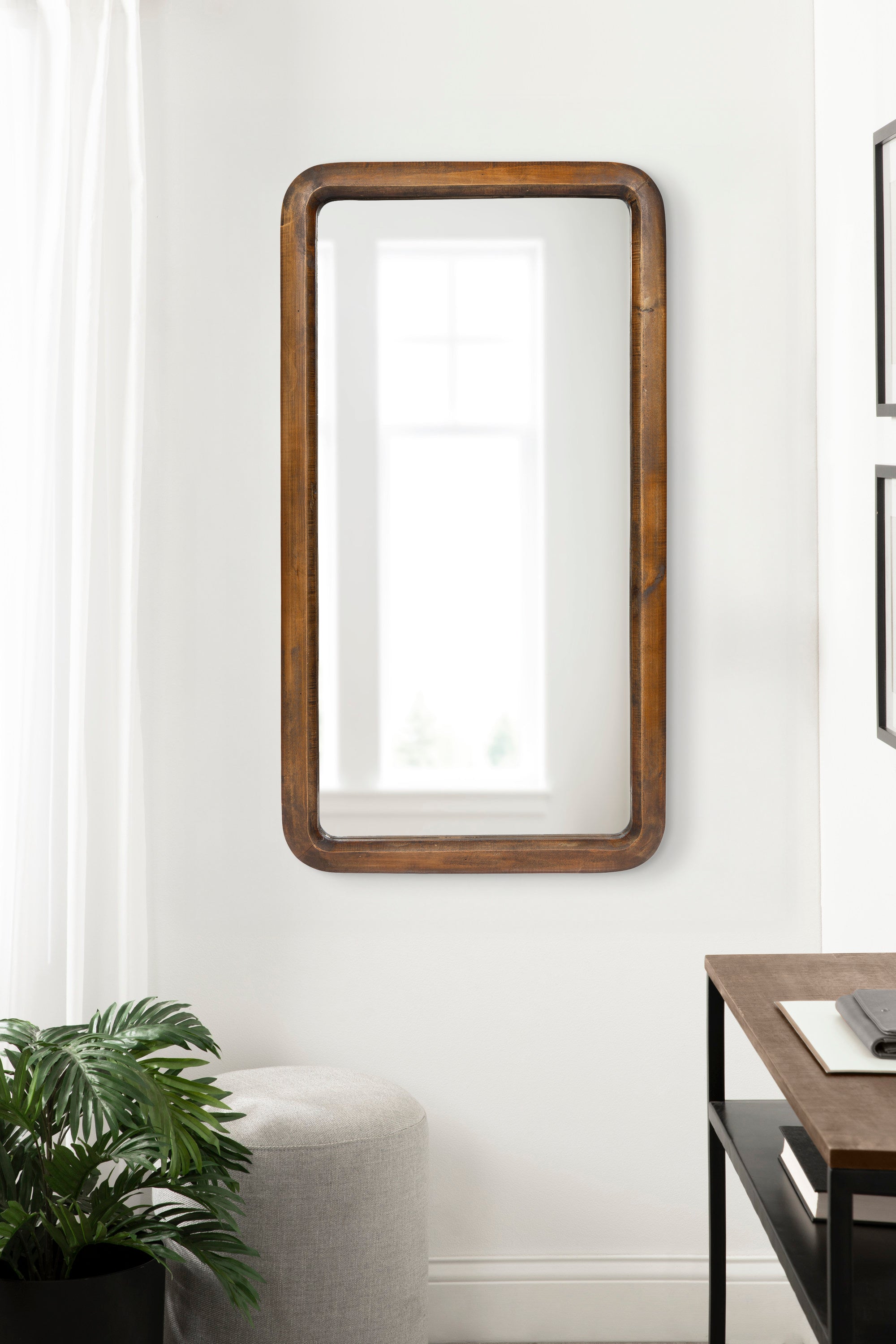 Pao Framed Wood Wall Mirror
