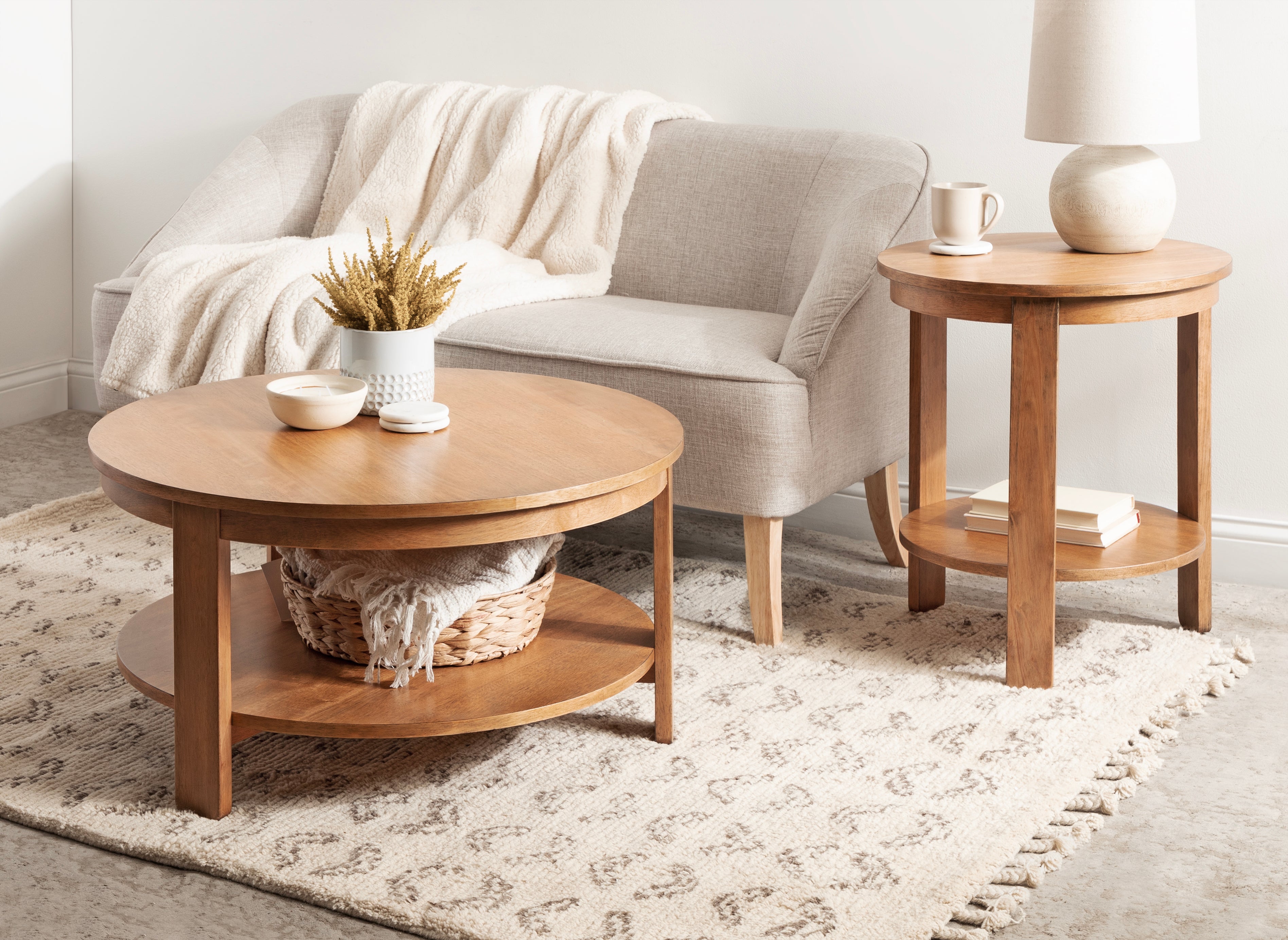 Coffee Table Natural 34x34x17 8