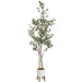 Faux Tree White Rustic Brown 8.5' 1