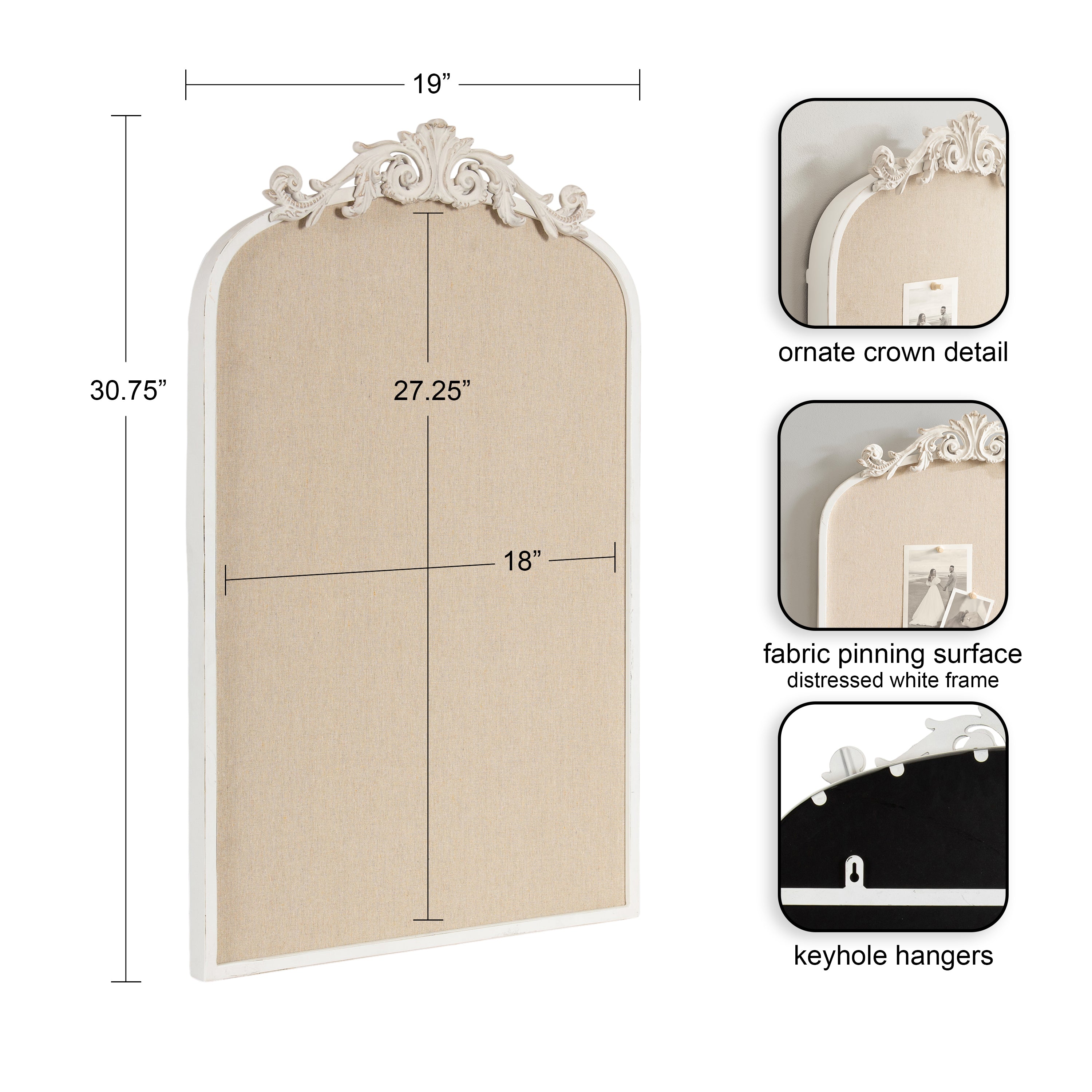 Pinboard White 19x31 2