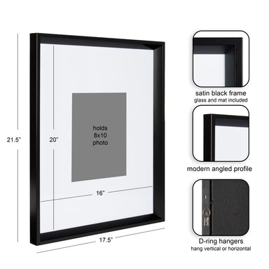 Wall Frame Black 16x20 matted to 8x10 2