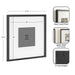 Wall Frame 16x16 matted to 8x8 Black 2
