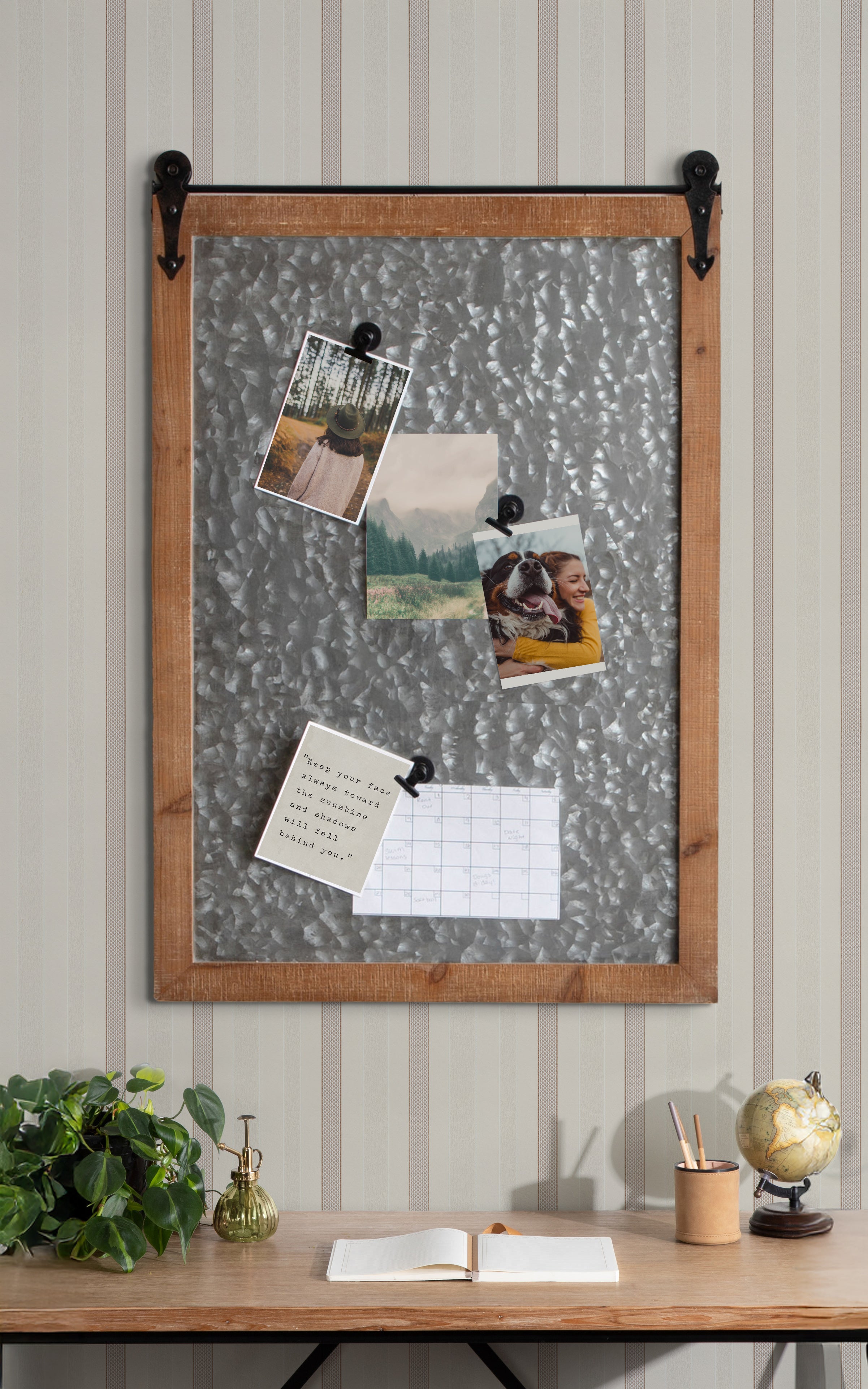 Magnetic Board Rustic Brown 22x32 6
