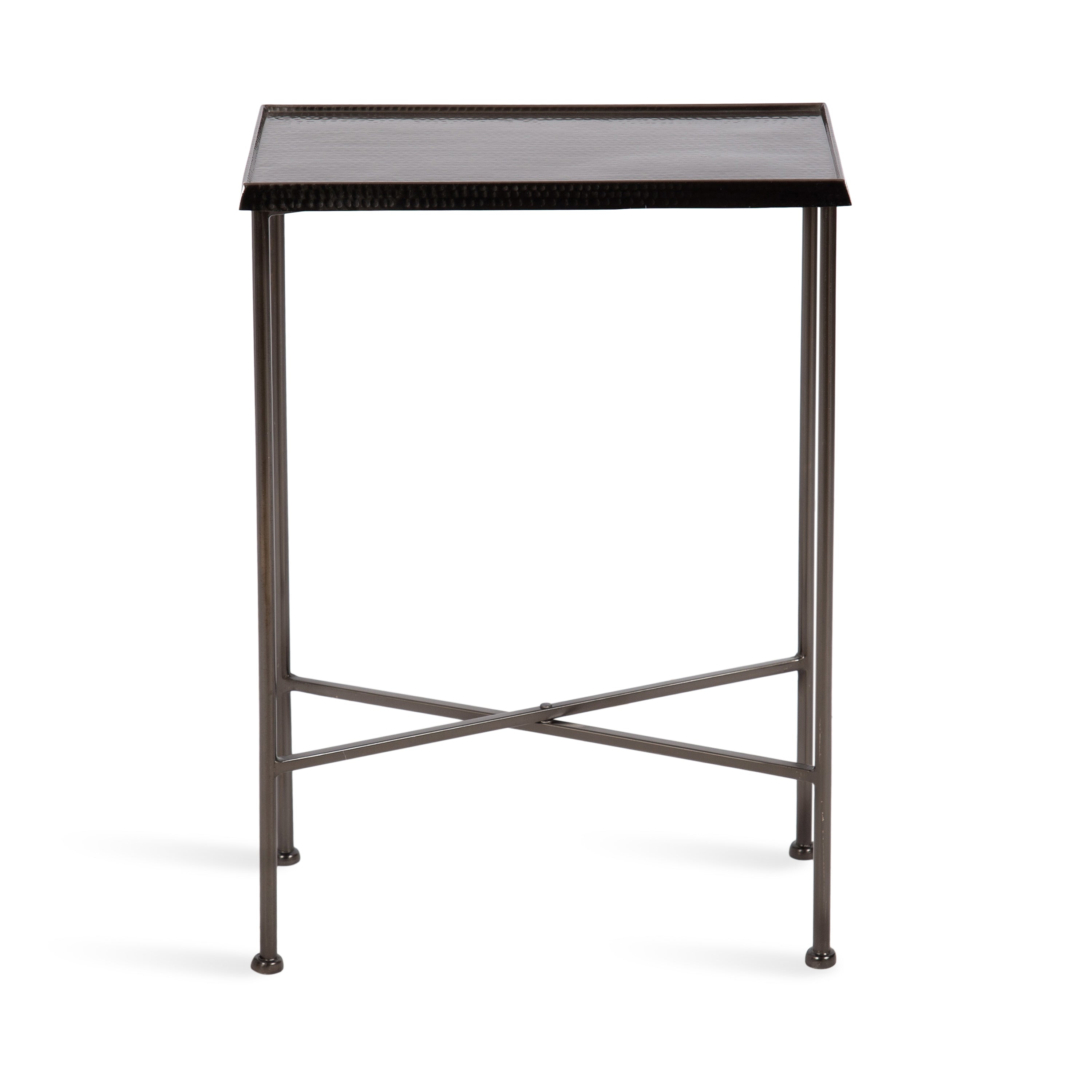 Side Table Pewter 17x9x24 5