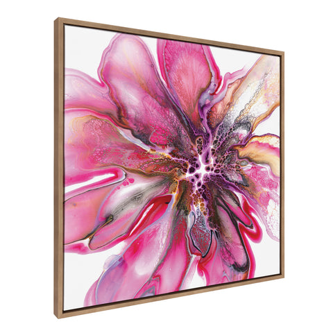 Sylvie Pink Bloom Framed Canvas by Xizhou Xie