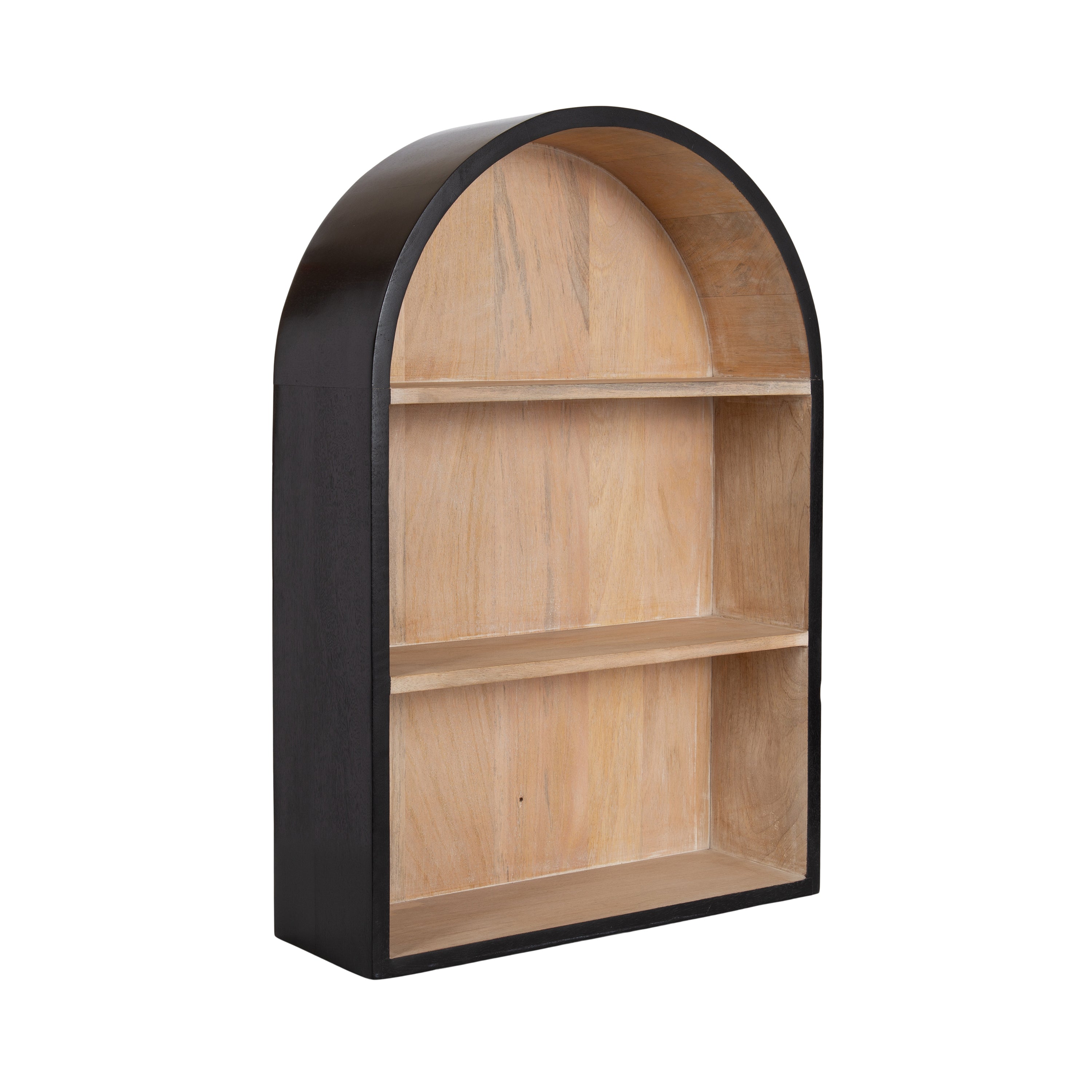Accent Shelf Black Natural Beige 18x6x26 1