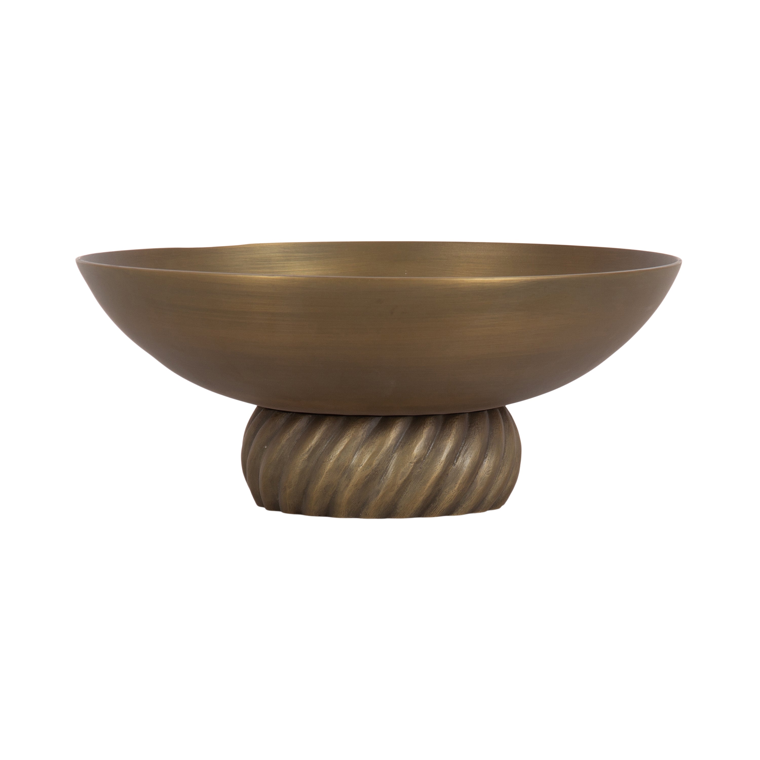 Trenza Round Footed Metal Bowl