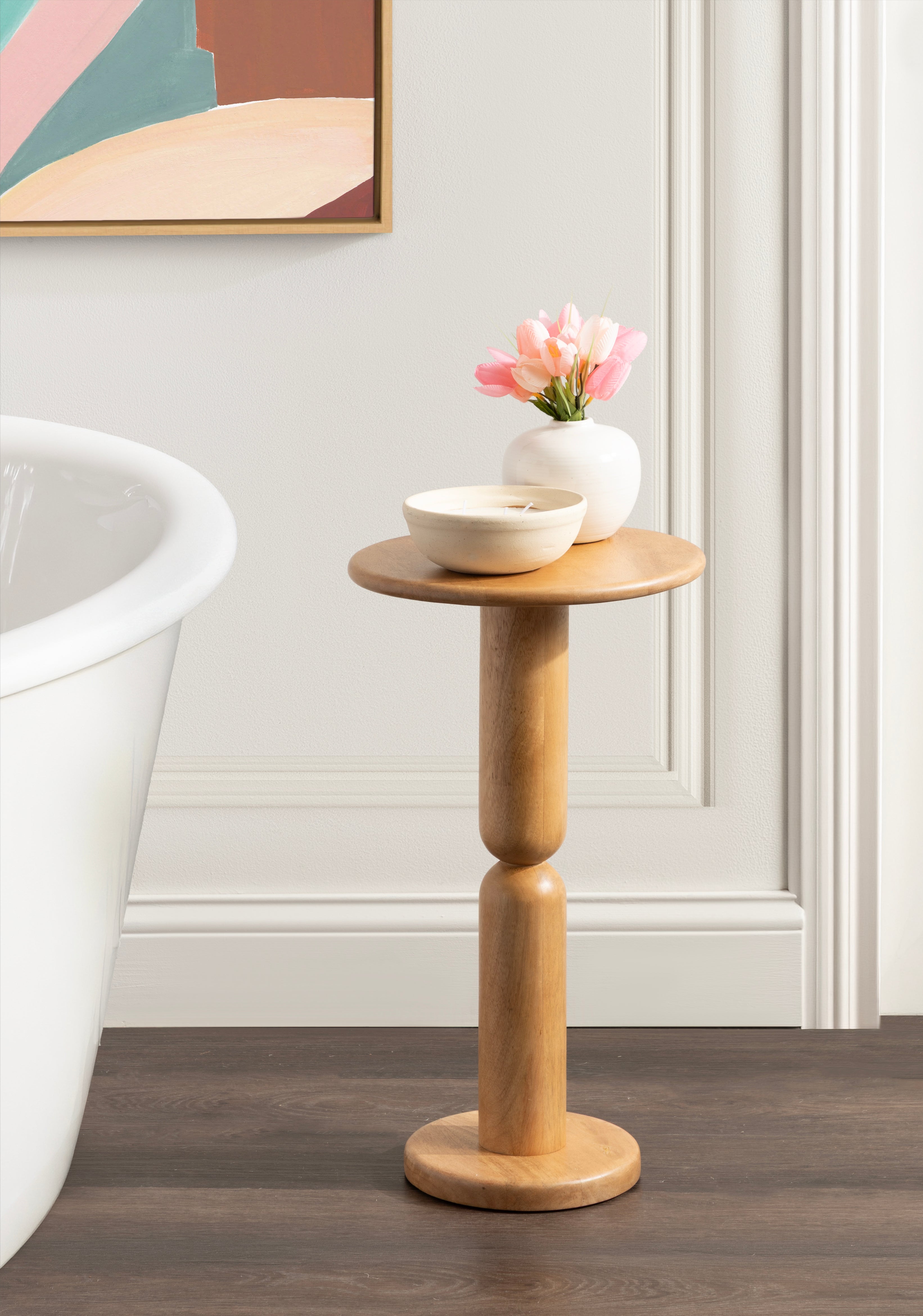 Side Table Natural Biscuit 12x12x22 7