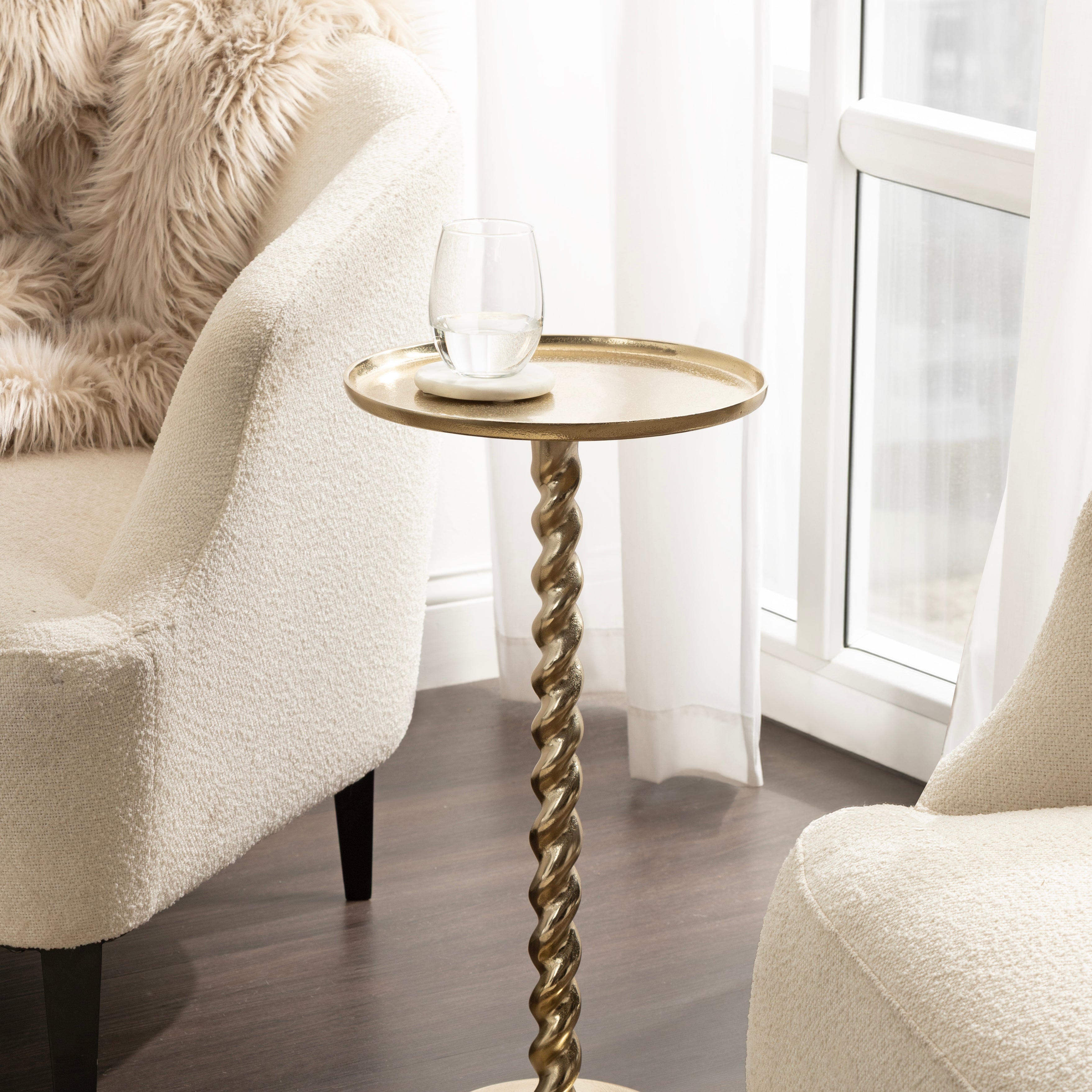 Side Table 13x13x24 Gold 6