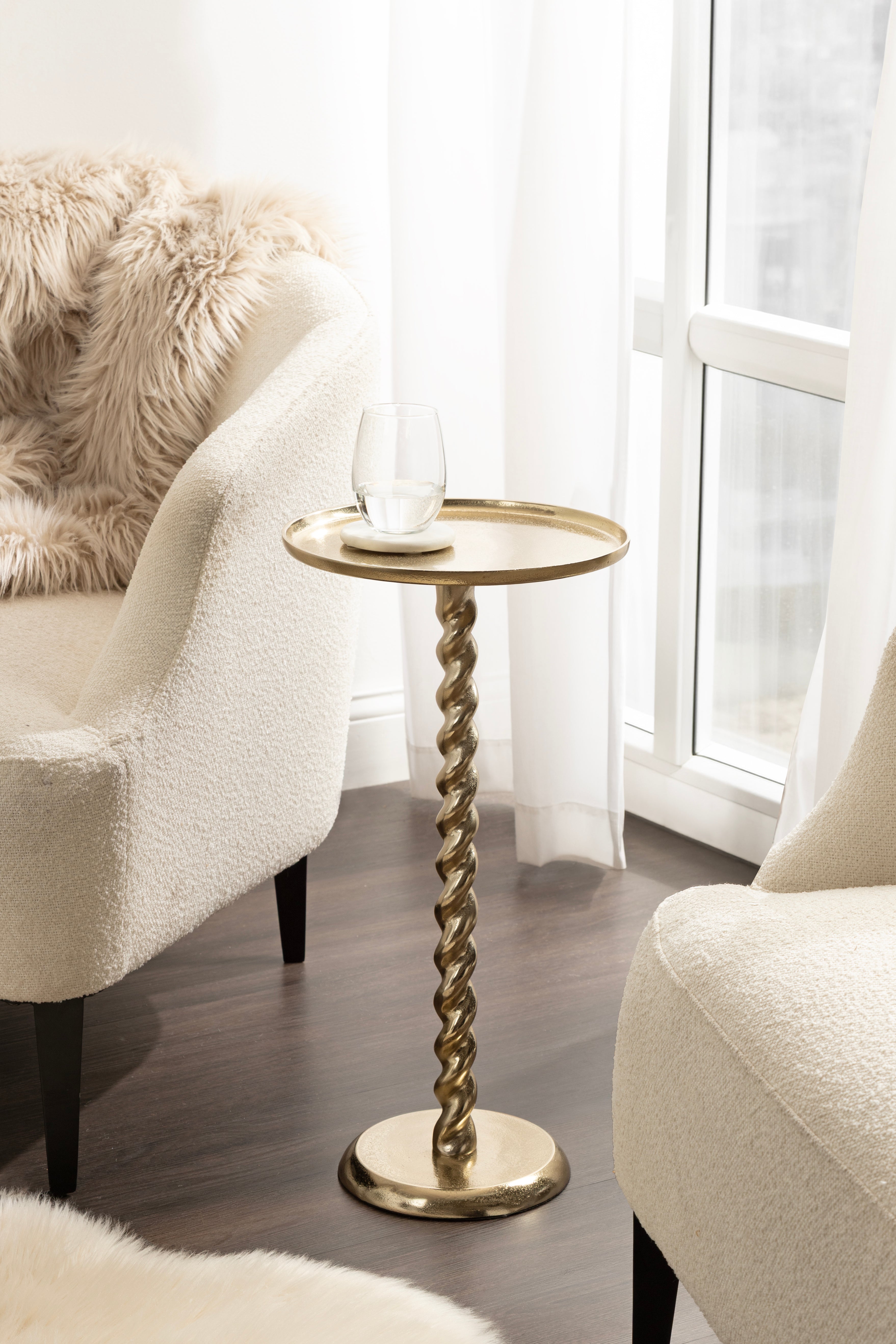 Side Table 13x13x24 Gold 6