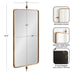 Rectangle Mirror 20x41 Gold 2