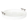 Lipton Round Decorative Tray with Metal Handles