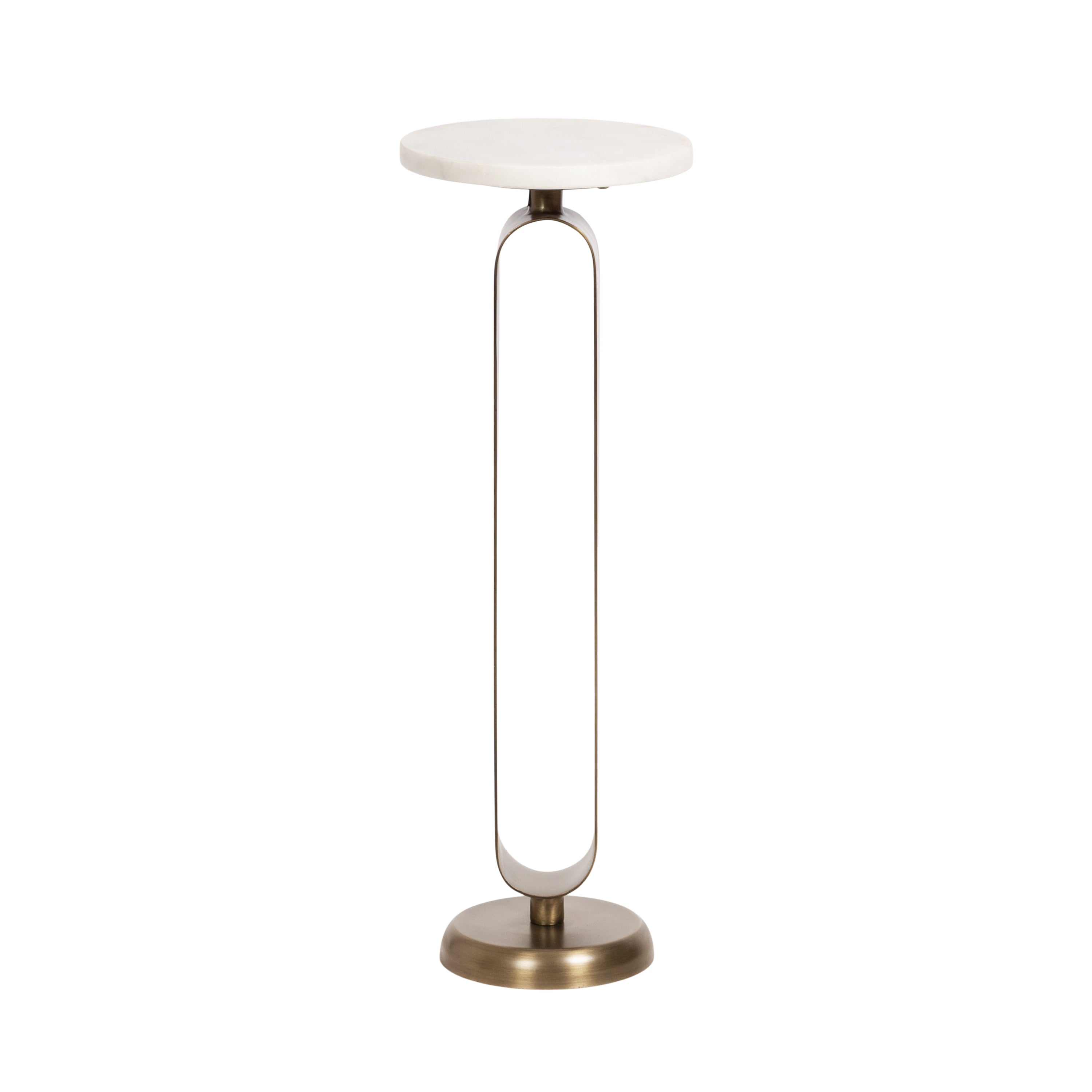 Drink Table White Gold 8x8x24 5