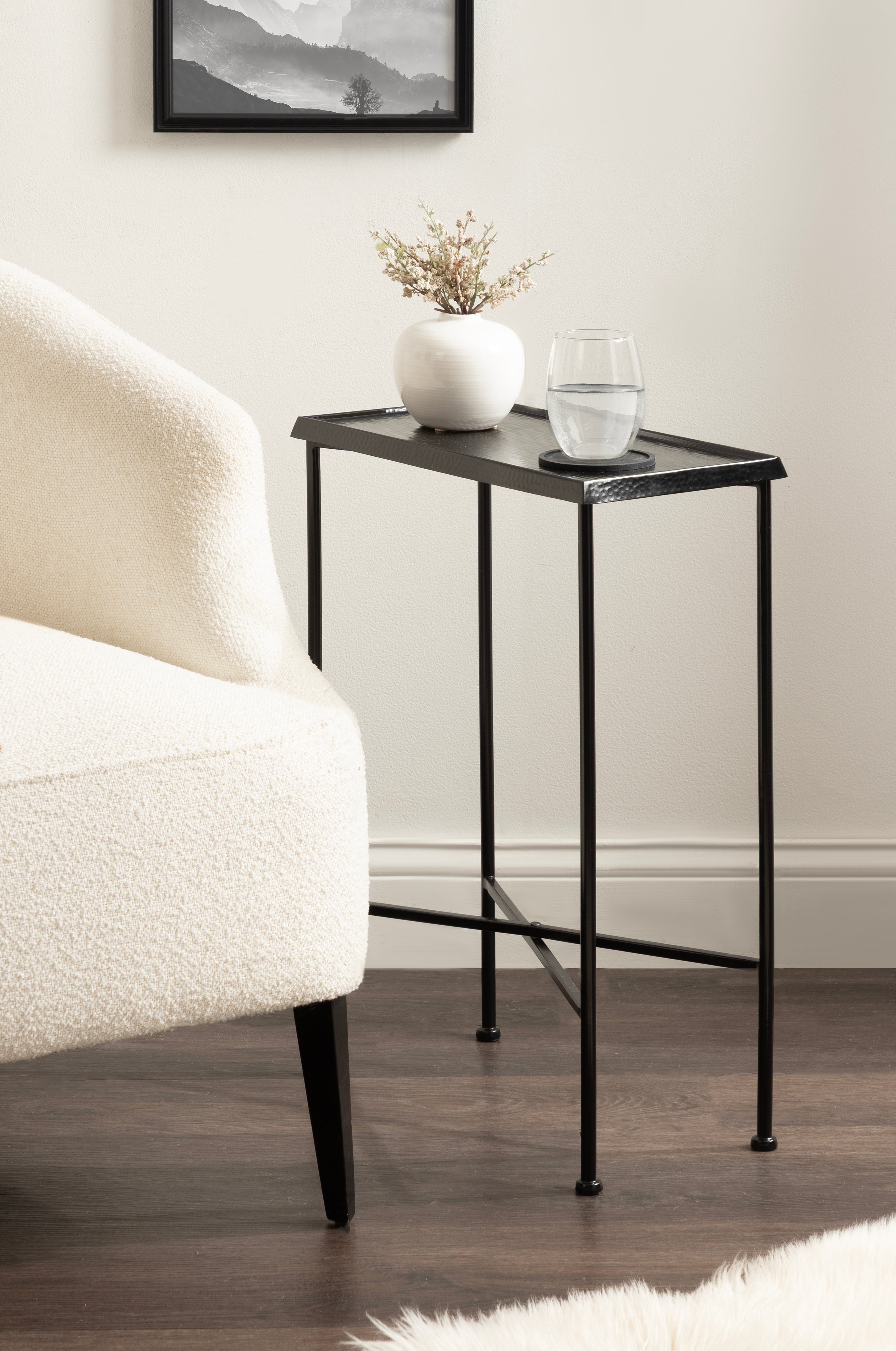 Side Table Black 17x9x24 6
