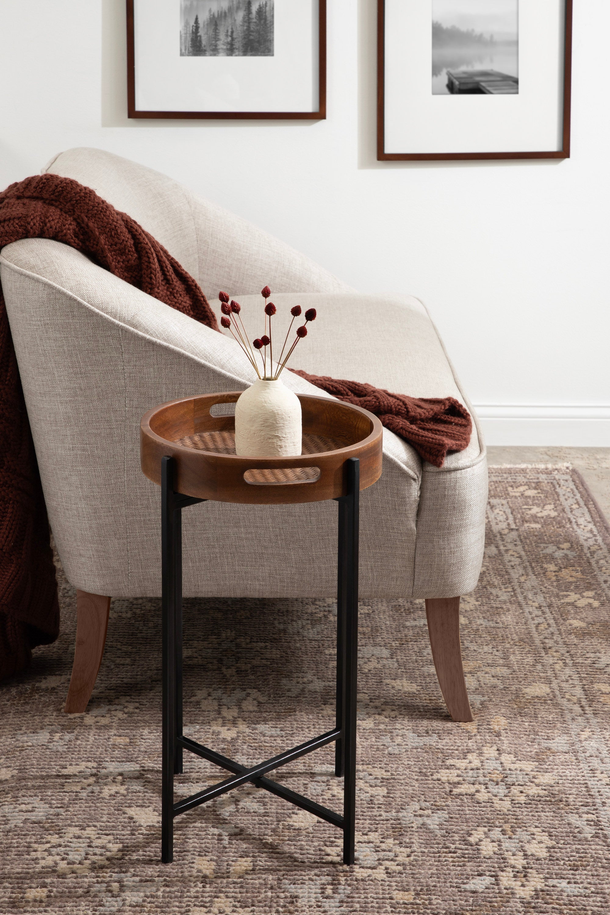 Smita Round Tray Table