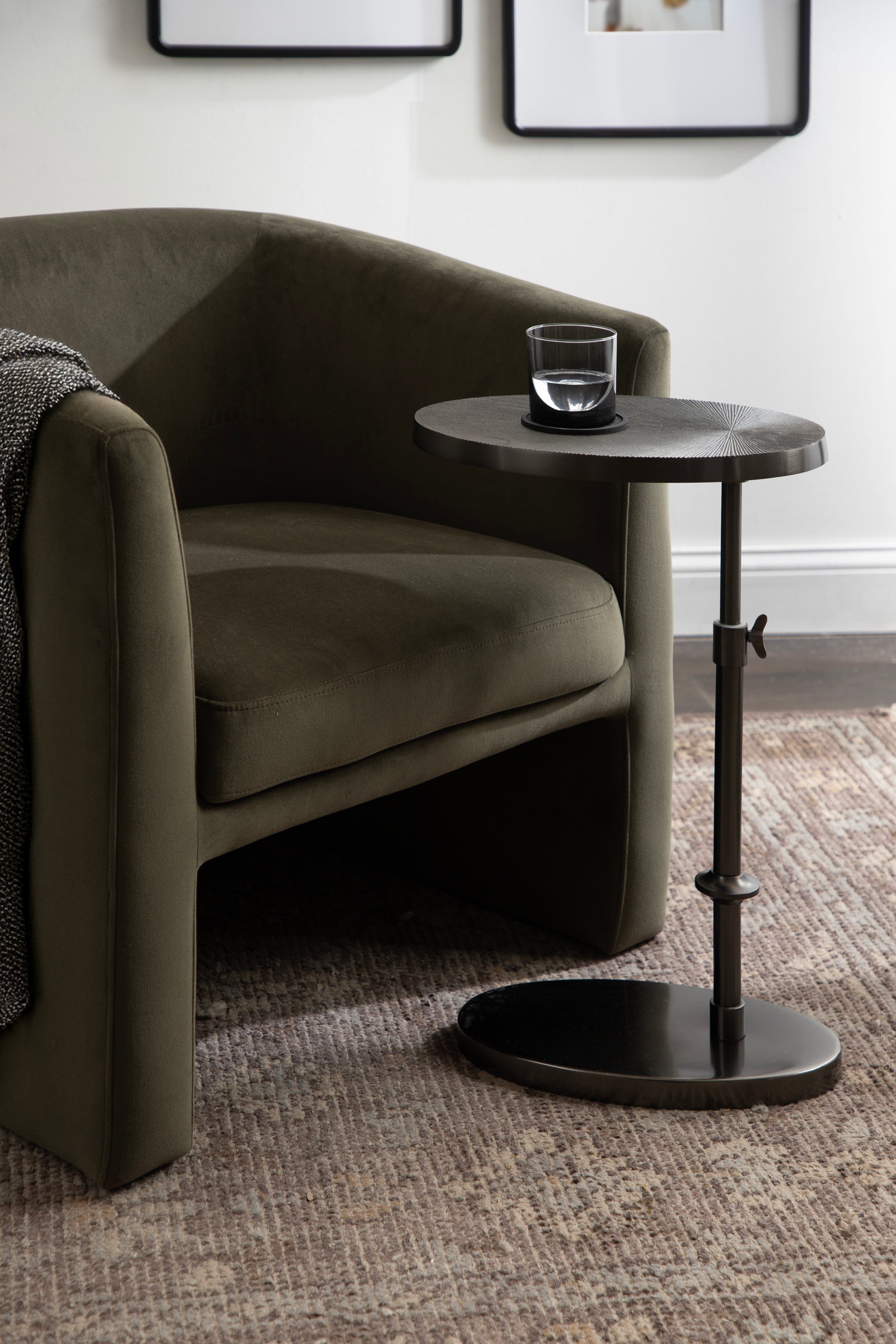 C Table Pewter 15x10x28 7