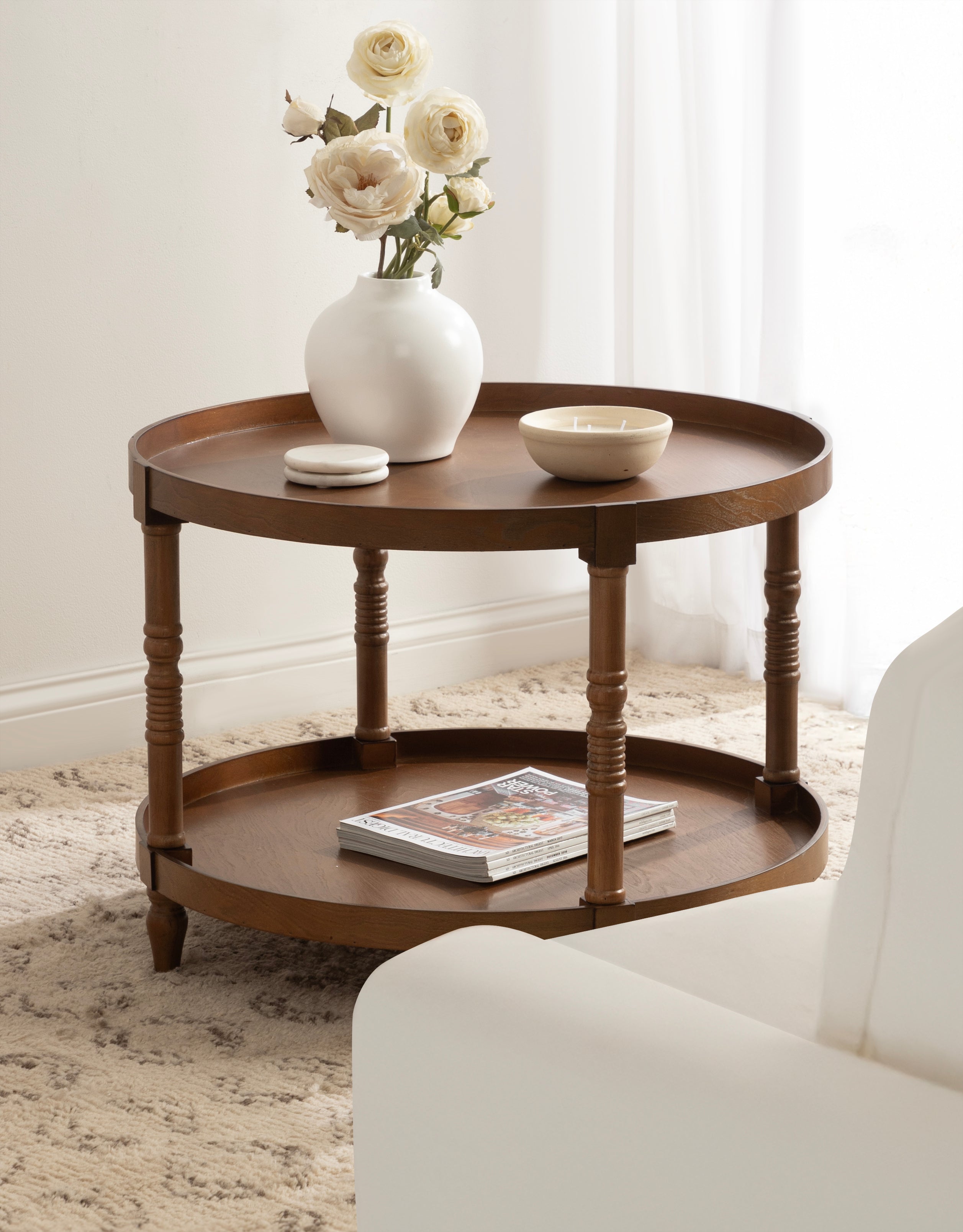 Bellport Round Wood Coffee Table