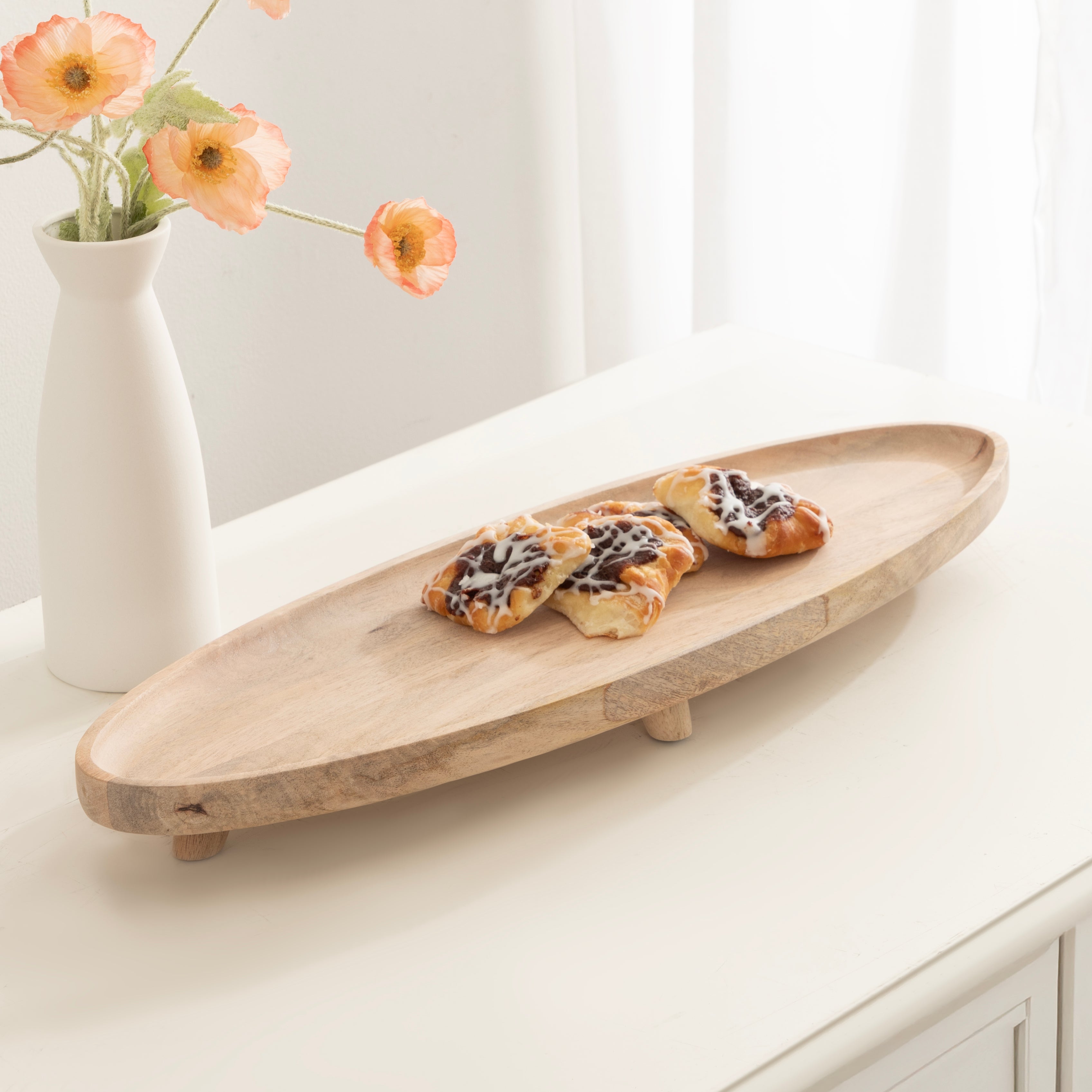 Serving Tray Natural Beige 23x7x2 7