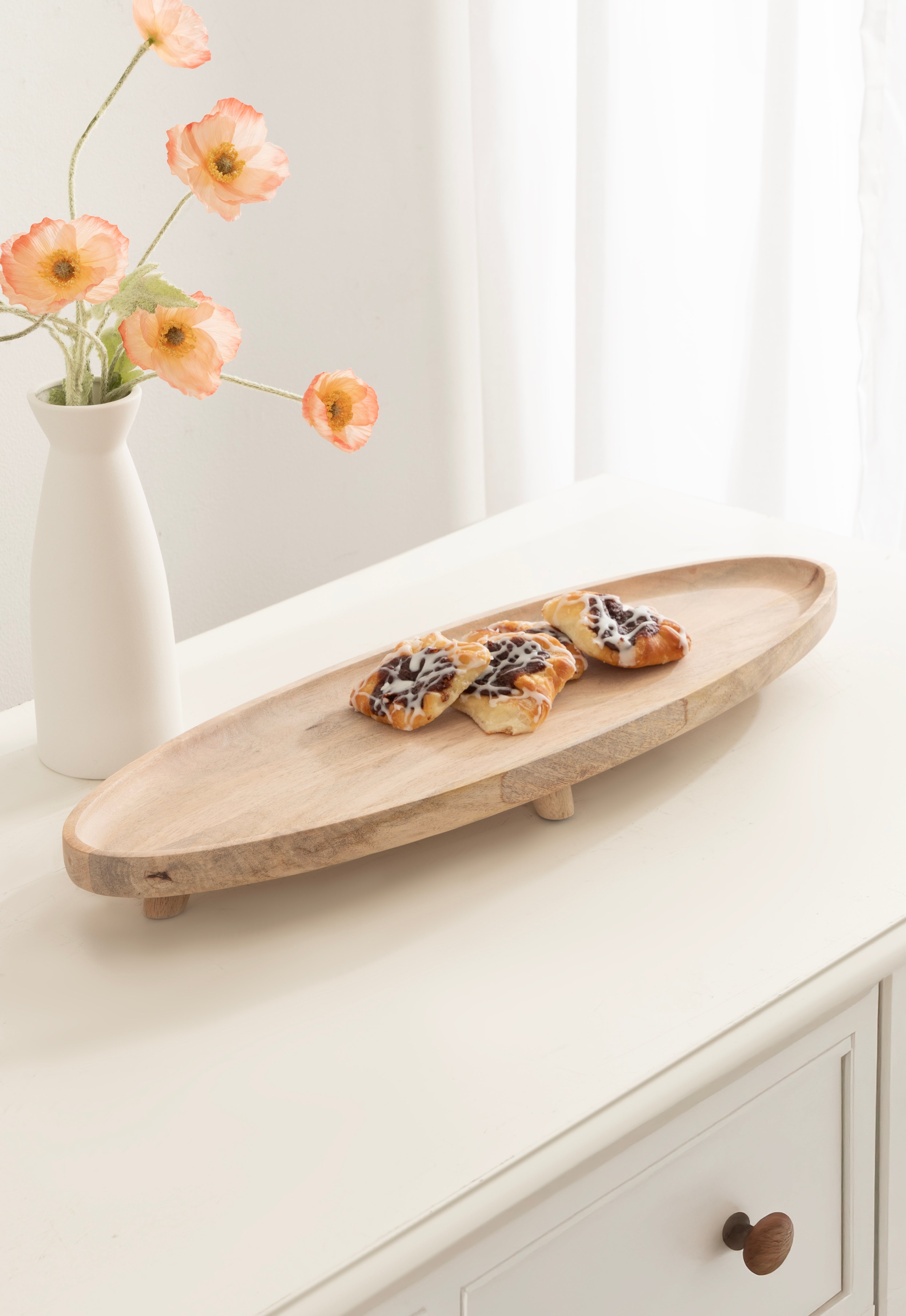 Serving Tray Natural Beige 23x7x2 7