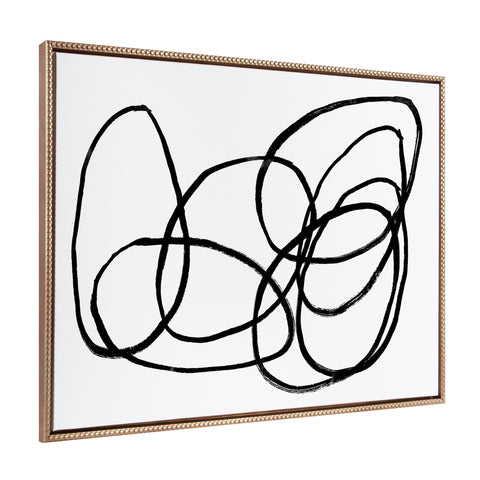 Sylvie Beaded NC Ring of Light Framed Canvas by Nikki Chu