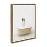 Sylvie Swans Hugging in Terrazzo Bath Framed Canvas by Amy Peterson Art Studio