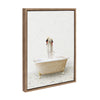 Sylvie Swans Hugging in Terrazzo Bath Framed Canvas by Amy Peterson Art Studio