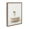 Sylvie Swans Hugging in Terrazzo Bath Framed Canvas by Amy Peterson Art Studio