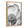 Blake Poppy X Ray Floral 2 BW Framed Printed Art by The Creative Bunch Studio