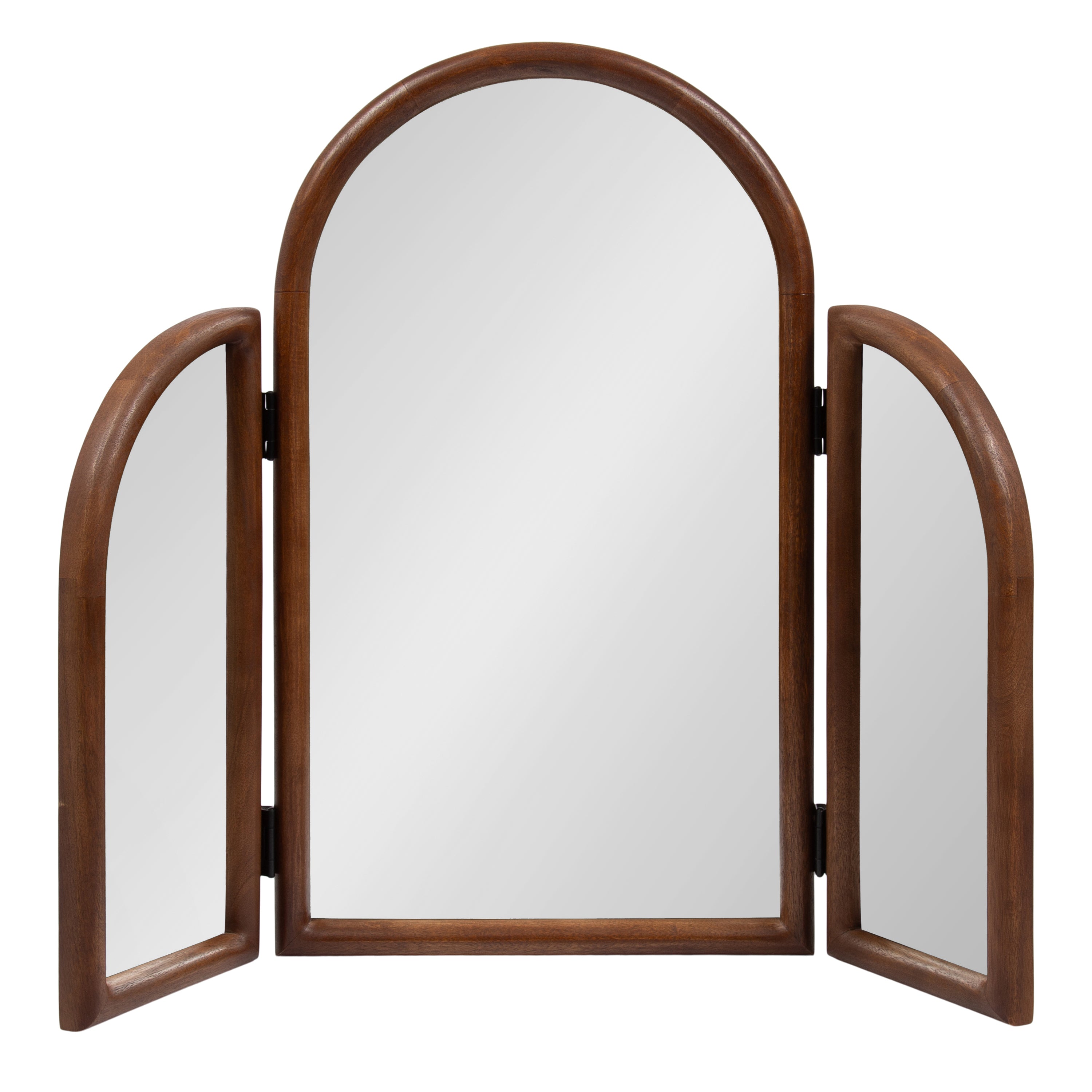 Functional Mirror Walnut Brown 32x28 5