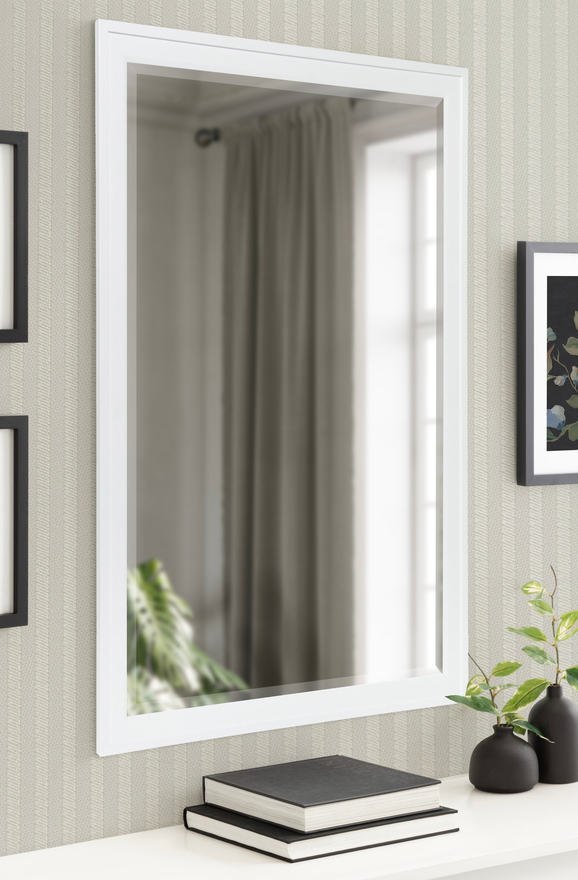 Rectangle Mirror White 27.5x39.5 6