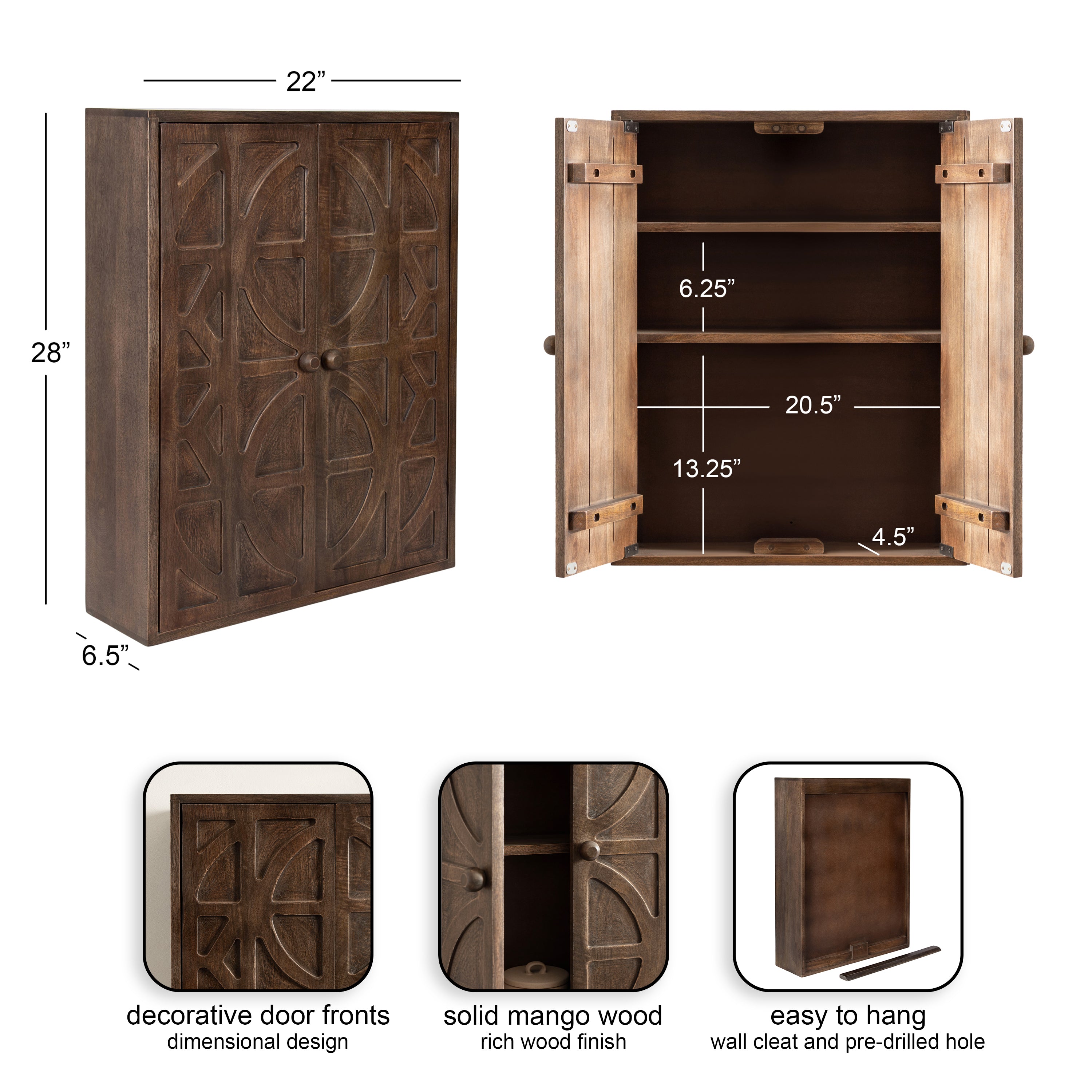 Cabinet Brown 22x7x28 2