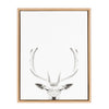 Sylvie Deer Portrait Framed Canvas by Simon Te Tai