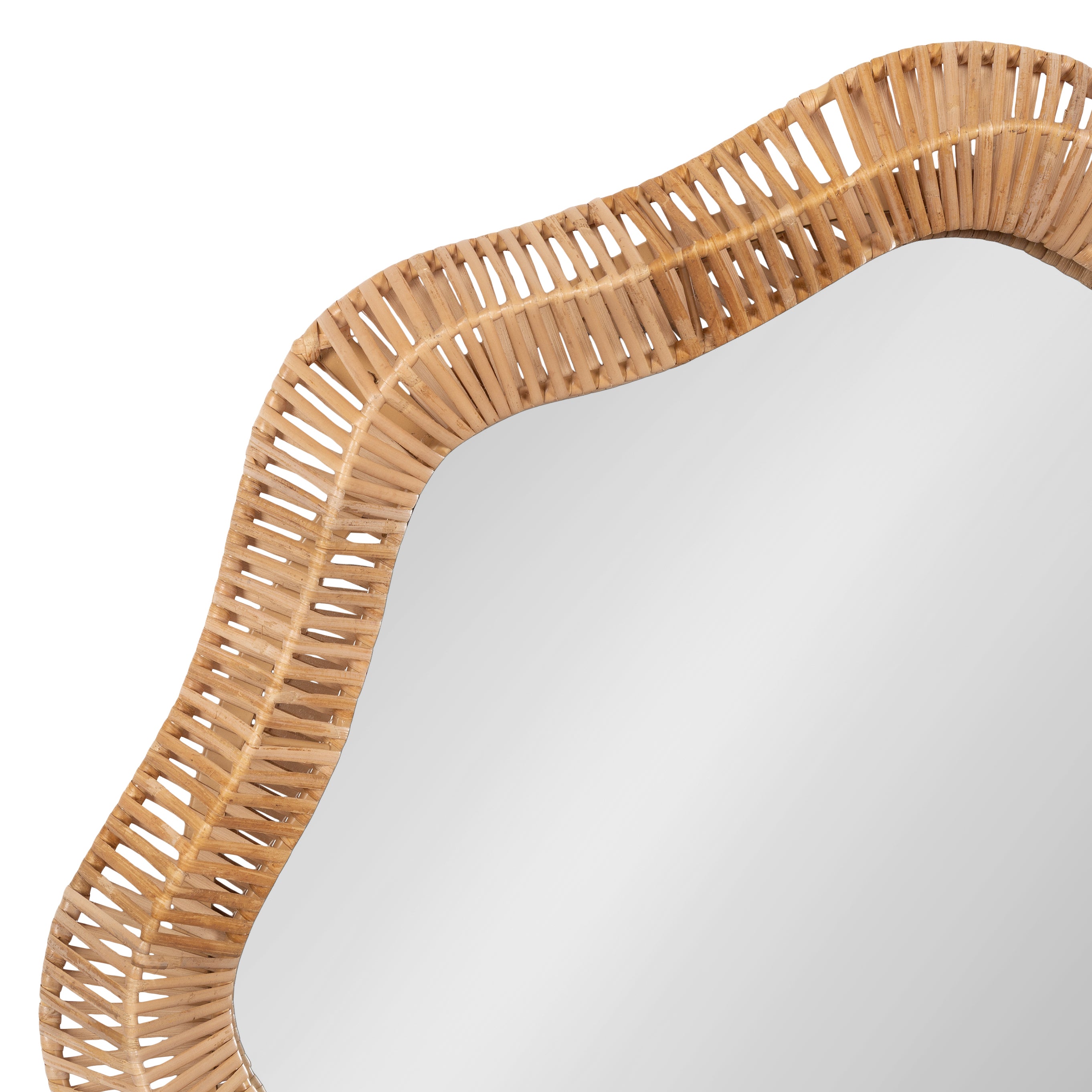 Scallop Mirror 28" dia Natural 3