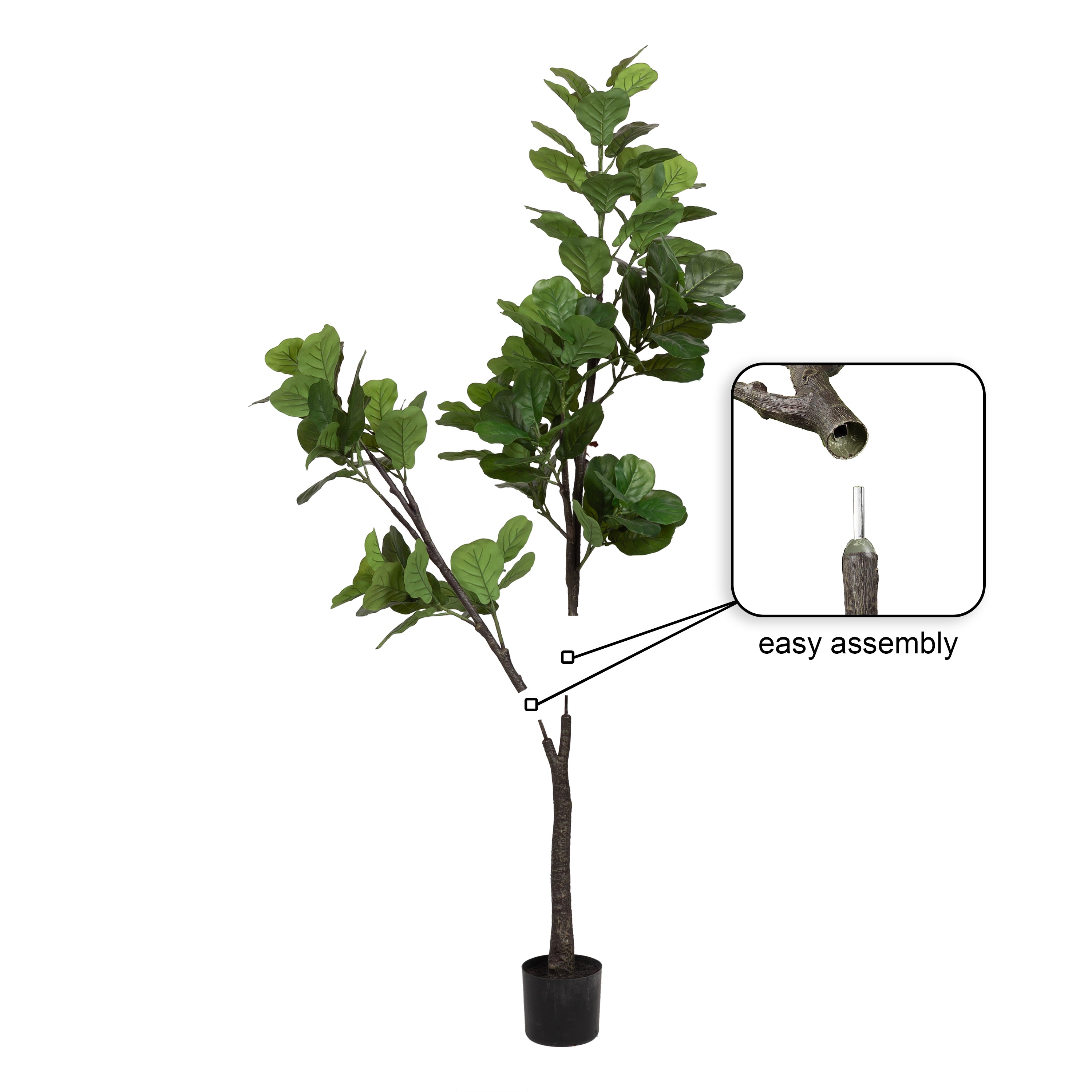 Faux Tree Dark Silver 6' 5
