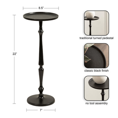 Drink Table Black 9x9x22 2