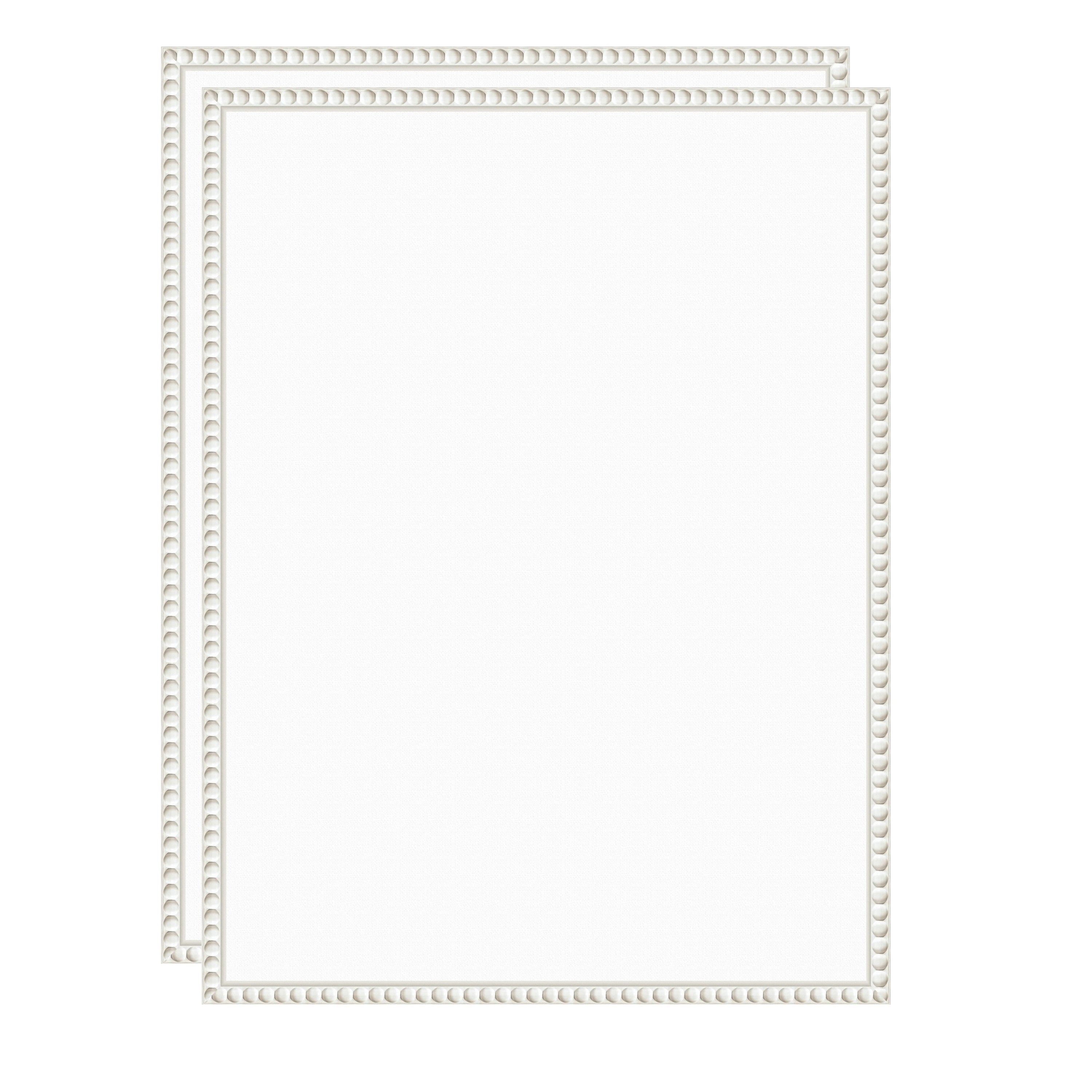 Art Set 2 Piece Set 18x24 Sylvie Beaded White 1