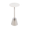 Tira Round Marble and Metal Side Table
