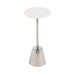 Side Table White Silver 10x10x22 1