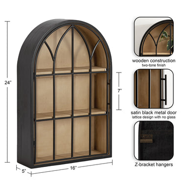 Cabinet Black Natural 16x6x24 2