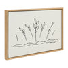 Sylvie Country Wheat Botanical BW Framed Canvas by Mentoring Positives