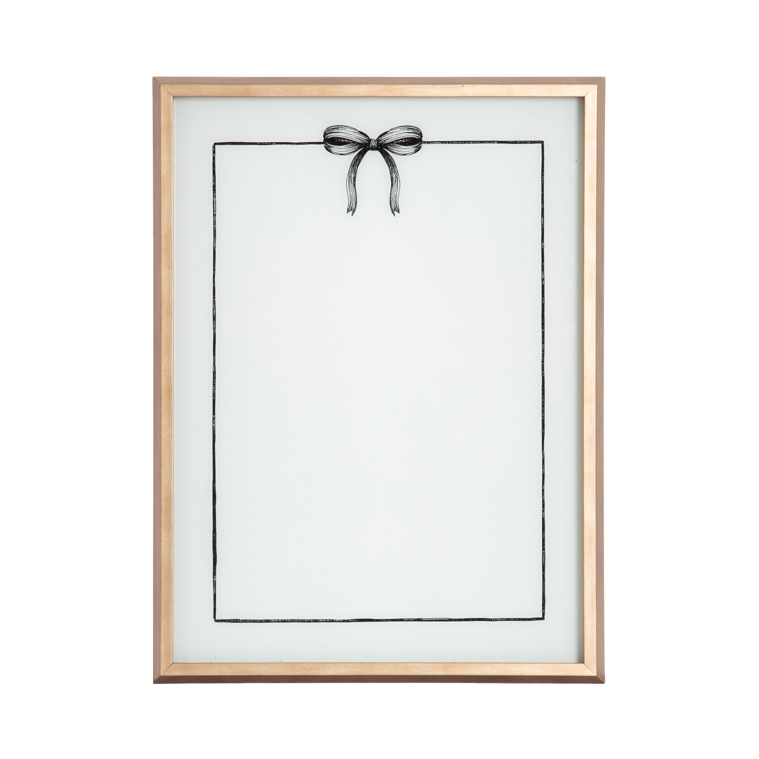 Coquette Black Bow and Frame Dry Erase by The Creative Bunch Studio Framed Glass Dry Erase Wall Art White Board