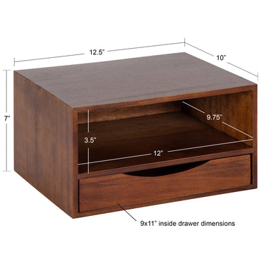 Floating Side Table Dark Brown 12.5x10x7 2