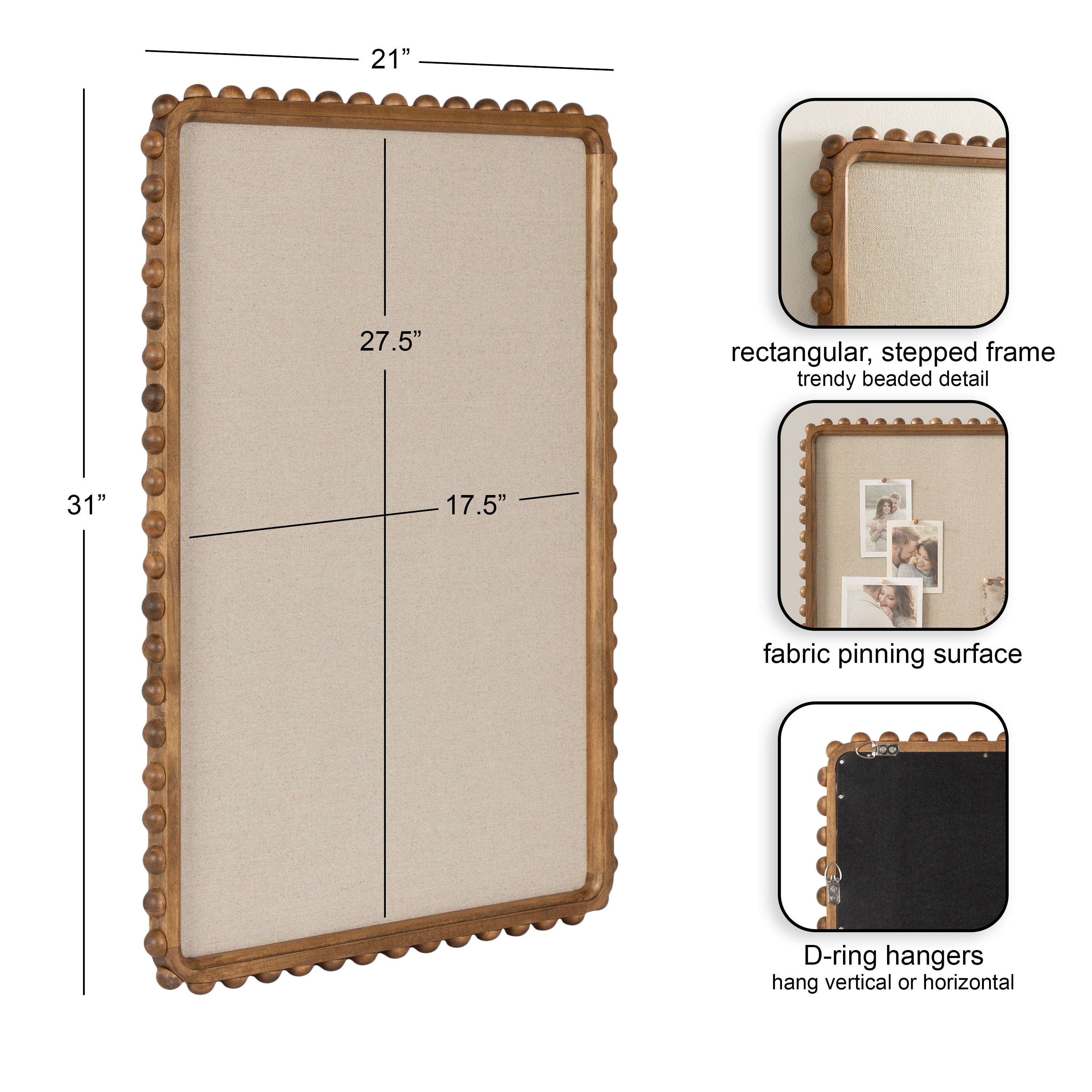 Pinboard Rustic Brown 21x31 2