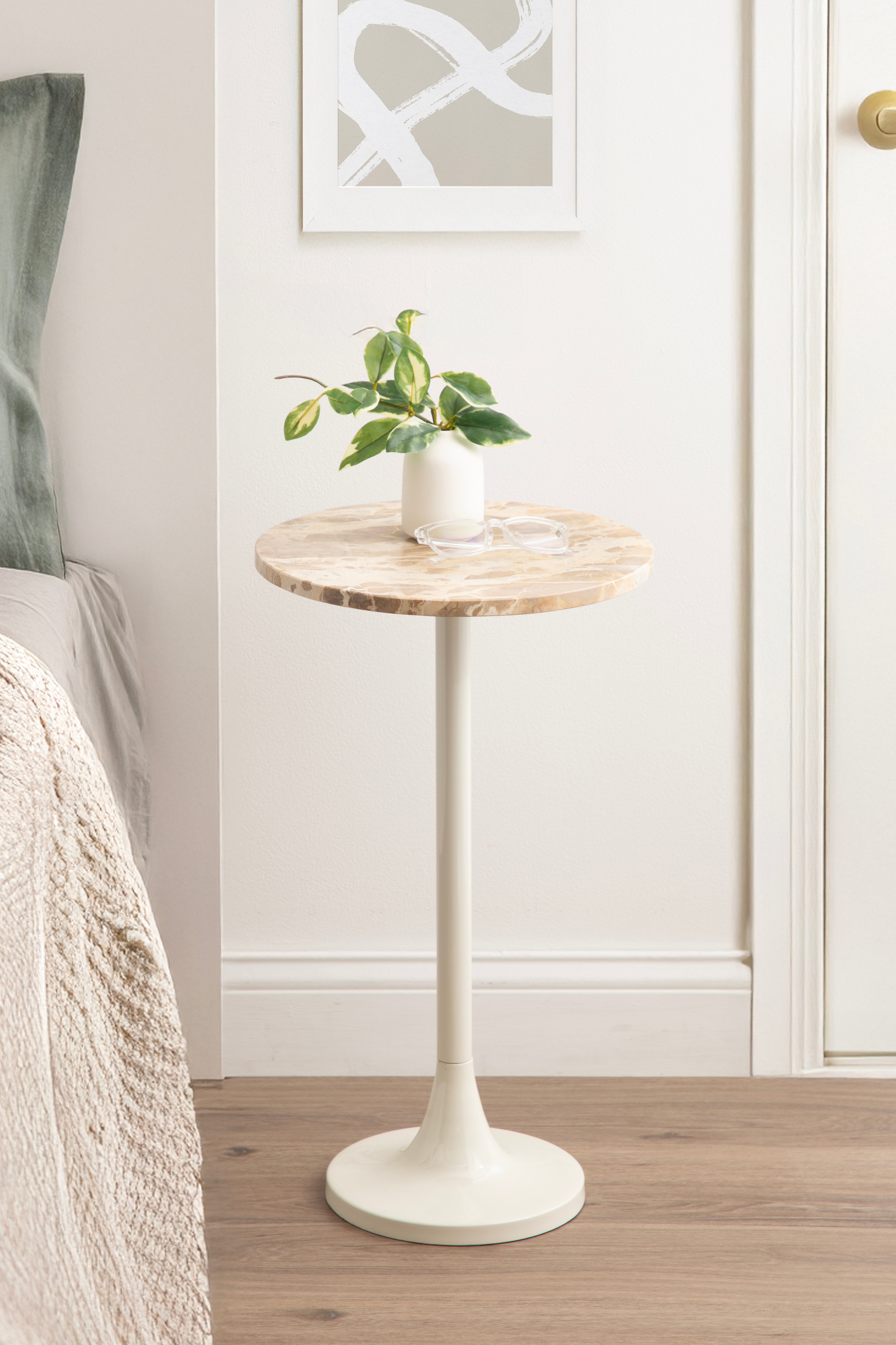 Drink Table Beige 14x14x24 7