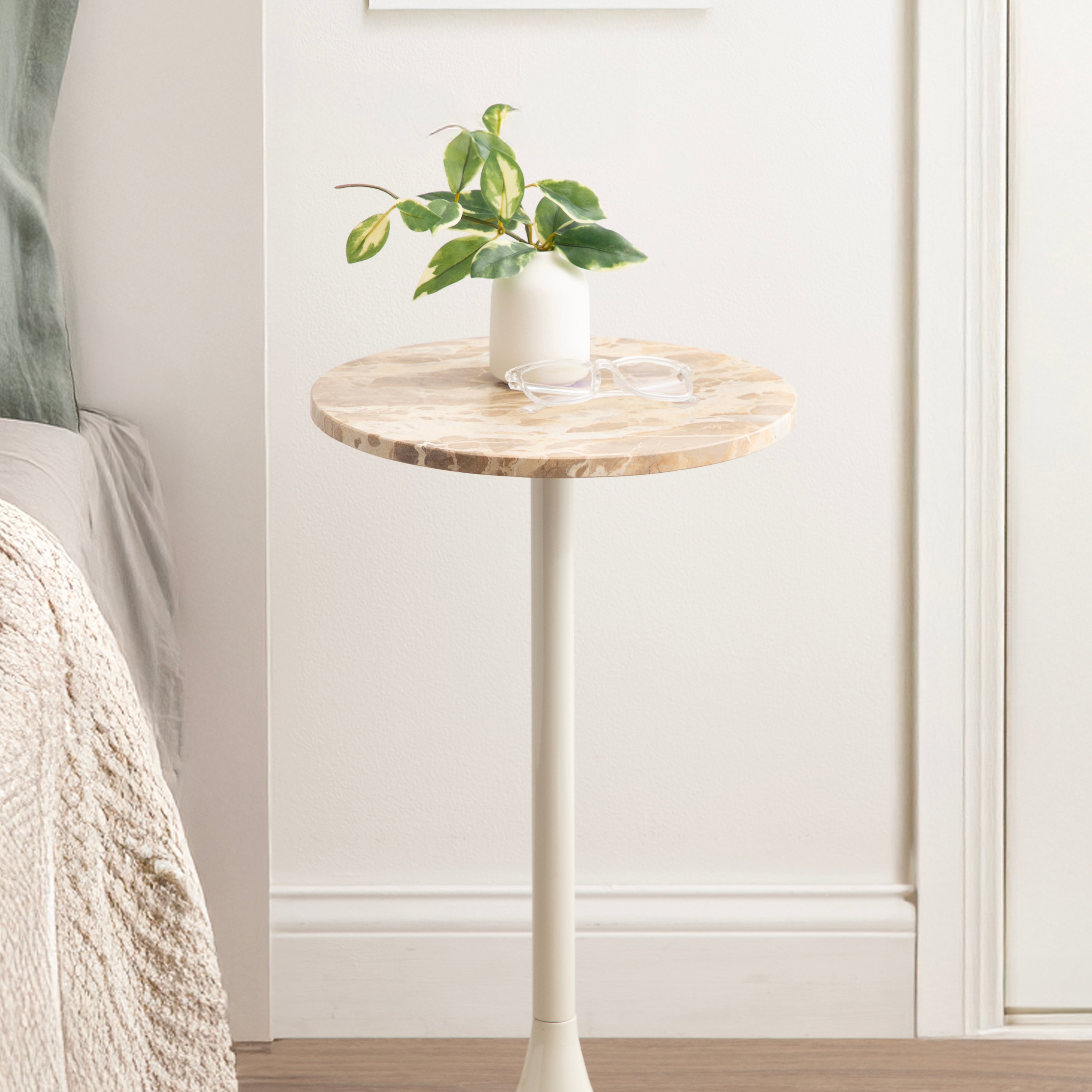 Side Table 14x14x24 White 7